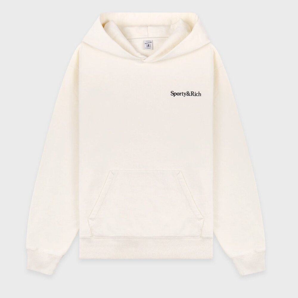 Sporty&Rich‎ Serif Logo Hoodie - Cream